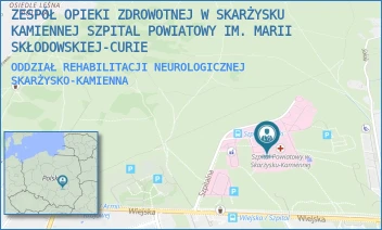 ODDZIAŁ REHABILITACJI NEUROLOGICZNEJ - ZESPÓŁ OPIEKI ZDROWOTNEJ W SKARŻYSKU-KAMIENNEJ SZPITAL POWIATOWY IM. MARII SKŁODOWSKIEJ-CURIE - SZPITALNA 1,  SKARŻYSKO-KAMIENNA