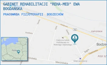PRACOWNIA FIZJOTERAPII - GABINET REHABILITACJI "REHA-MED" EWA BOGDAŃSKA - SZKOLNA 7,  BODZECHÓW
