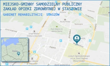 GABINET REHABILITACJI - MIEJSKO-GMINNY SAMODZIELNY PUBLICZNY ZAKŁAD OPIEKI ZDROWOTNEJ W STASZOWIE - WSCHODNIA 23,  STASZÓW