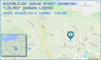 ZESPÓŁ REHABILITACJI DOMOWEJ - NIEPUBLICZNY ZAKŁAD OPIEKI ZDROWOTNEJ "LIB-MED" BARBARA LIBEREK - 3-GO MAJA 14,  PIŃCZÓW