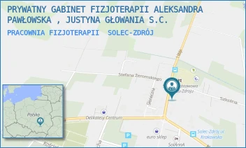 PRACOWNIA FIZJOTERAPII - PRYWATNY GABINET FIZJOTERAPII ALEKSANDRA PAWŁOWSKA , JUSTYNA GŁOWANIA S.C. - 1 MAJA 14A,  SOLEC-ZDRÓJ