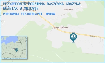 PRACOWNIA FIZJOTERAPII - PRZYCHODNIA RODZINNA RASZÓWKA GRAŻYNA WOŹNIAK W MNIOWIE - KIELECKA 77,  MNIÓW