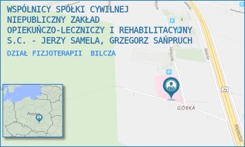 DZIAŁ FIZJOTERAPII - WSPÓLNICY SPÓŁKI CYWILNEJ NIEPUBLICZNY ZAKŁAD OPIEKUŃCZO-LECZNICZY I REHABILITACYJNY S.C. - JERZY SAMELA, GRZEGORZ SAŃPRUCH - OSIKOWA 4,  BILCZA