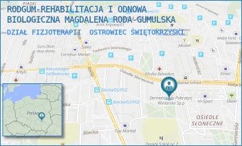DZIAŁ FIZJOTERAPII - RODGUM-REHABILITACJA I ODNOWA BIOLOGICZNA MAGDALENA RODA-GUMULSKA - OS SŁONECZNE 10,  OSTROWIEC ŚWIĘTOKRZYSKI