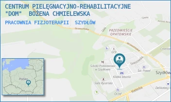 PRACOWNIA FIZJOTERAPII - CENTRUM PIELĘGNACYJNO-REHABILITACYJNE "DOM"  BOŻENA CHMIELEWSKA - OŚ. WŁADYSŁAWA ŁOKIETKA 1,  SZYDŁÓW