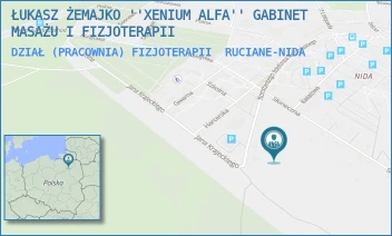 DZIAŁ (PRACOWNIA) FIZJOTERAPII - ŁUKASZ ŻEMAJKO ''XENIUM ALFA'' GABINET MASAŻU I FIZJOTERAPII - LIPOWA 4,  RUCIANE-NIDA
