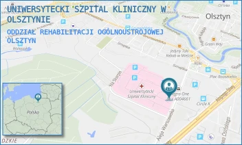 ODDZIAŁ REHABILITACJI OGÓLNOUSTROJOWEJ - UNIWERSYTECKI SZPITAL KLINICZNY W OLSZTYNIE - ALEJA WARSZAWSKA 30,  OLSZTYN