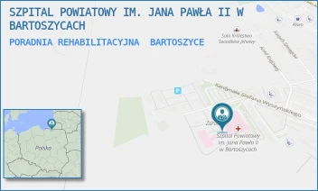 PORADNIA REHABILITACYJNA - SZPITAL POWIATOWY IM. JANA PAWŁA II W BARTOSZYCACH - WYSZYŃSKIEGO 11,  BARTOSZYCE