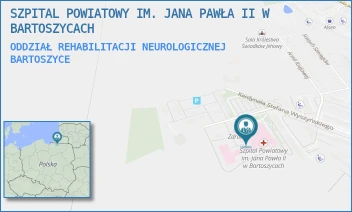 ODDZIAŁ REHABILITACJI NEUROLOGICZNEJ - SZPITAL POWIATOWY IM. JANA PAWŁA II W BARTOSZYCACH - WYSZYŃSKIEGO 11,  BARTOSZYCE