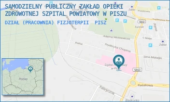 DZIAŁ (PRACOWNIA) FIZJOTERPII - SAMODZIELNY PUBLICZNY ZAKŁAD OPIEKI ZDROWOTNEJ SZPITAL POWIATOWY W PISZU - SIENKIEWICZA 2,  PISZ