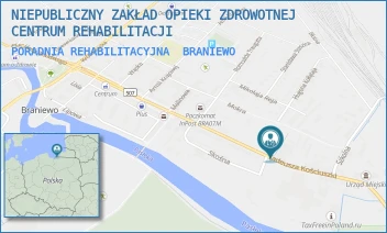 PORADNIA REHABILITACYJNA - NIEPUBLICZNY ZAKŁAD OPIEKI ZDROWOTNEJ CENTRUM REHABILITACJI - KOŚCIUSZKI 91B/1,  BRANIEWO