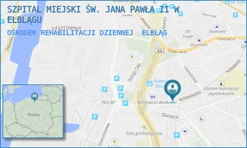 OŚRODEK REHABILITACJI DZIENNEJ - SZPITAL MIEJSKI ŚW. JANA PAWŁA II W ELBLĄGU - KRÓLEWIECKA 15,  ELBLĄG