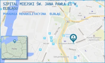 PORADNIA REHABILITACYJNA - SZPITAL MIEJSKI ŚW. JANA PAWŁA II W ELBLĄGU - KRÓLEWIECKA 15,  ELBLĄG