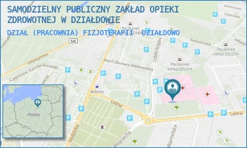 DZIAŁ (PRACOWNIA) FIZJOTERAPII - SAMODZIELNY PUBLICZNY ZAKŁAD OPIEKI ZDROWOTNEJ W DZIAŁDOWIE - LEŚNA 1,  DZIAŁDOWO