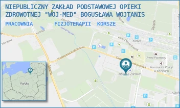 PRACOWNIA       FIZJOTERAPII - NIEPUBLICZNY ZAKŁAD PODSTAWOWEJ OPIEKI ZDROWOTNEJ "WOJ-MED" BOGUSŁAWA WOJTANIS - REYMONTA 2,  KORSZE