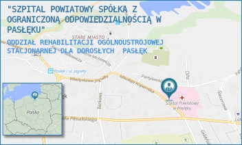 ODDZIAŁ REHABILITACJI OGÓLNOUSTROJOWEJ STACJONARNEJ DLA DOROSŁYCH - "SZPITAL POWIATOWY SPÓŁKA Z OGRANICZONĄ ODPOWIEDZIALNOŚCIĄ W PASŁĘKU" - KOPERNIKA 20 D,  PASŁĘK