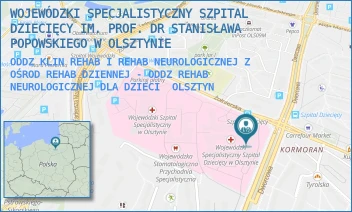 ODDZ KLIN REHAB I REHAB NEUROLOGICZNEJ Z OŚROD REHAB DZIENNEJ - ODDZ REHAB NEUROLOGICZNEJ DLA DZIECI - WOJEWÓDZKI SPECJALISTYCZNY SZPITAL DZIECIĘCY IM. PROF. DR STANISŁAWA POPOWSKIEGO W OLSZTYNIE - ŻOŁNIERSKA 18 A,  OLSZTYN