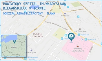 ODDZIAŁ REHABILITACYJNY - POWIATOWY SZPITAL IM.WŁADYSŁAWA BIEGAŃSKIEGO W IŁAWIE - GEN. WŁ. ANDERSA 3,  IŁAWA