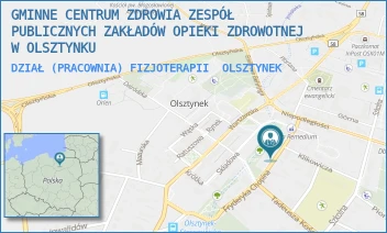 DZIAŁ (PRACOWNIA) FIZJOTERAPII - GMINNE CENTRUM ZDROWIA ZESPÓŁ PUBLICZNYCH ZAKŁADÓW OPIEKI ZDROWOTNEJ W OLSZTYNKU - CHOPINA 11,  OLSZTYNEK