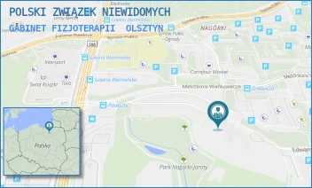 GABINET FIZJOTERAPII - POLSKI ZWIĄZEK NIEWIDOMYCH - PAUKSZTY 57,  OLSZTYN
