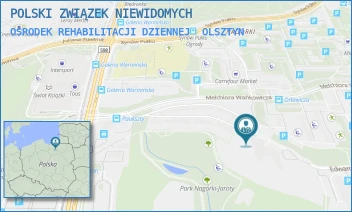 OŚRODEK REHABILITACJI DZIENNEJ - POLSKI ZWIĄZEK NIEWIDOMYCH - PAUKSZTY 57,  OLSZTYN