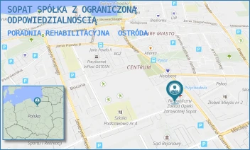 PORADNIA REHABILITACYJNA - SOPAT SPÓŁKA Z OGRANICZONĄ ODPOWIEDZIALNOŚCIĄ - TADEUSZA KOŚCIUSZKI 2,  OSTRÓDA