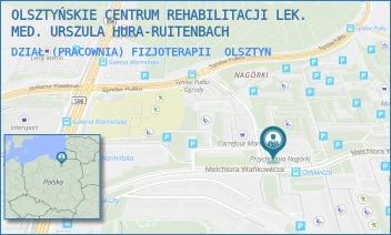 DZIAŁ (PRACOWNIA) FIZJOTERAPII - OLSZTYŃSKIE CENTRUM REHABILITACJI LEK. MED. URSZULA HURA-RUITENBACH - WAŃKOWICZA 5,  OLSZTYN