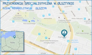 DZIAŁ REHABILITACJI - PRZYCHODNIA SPECJALISTYCZNA W OLSZTYNIE - DWORCOWA 28,  OLSZTYN