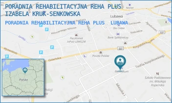 PORADNIA REHABILITACYJNA REHA PLUS - PORADNIA REHABILITACYJNA REHA PLUS IZABELA KRUK-SENKOWSKA - RZEPNIKOWSKIEGO 20,  LUBAWA