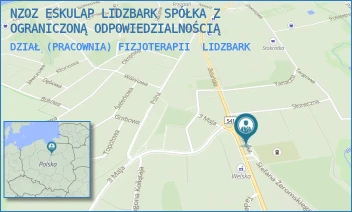 DZIAŁ (PRACOWNIA) FIZJOTERAPII - NZOZ ESKULAP LIDZBARK SPÓŁKA Z OGRANICZONĄ ODPOWIEDZIALNOŚCIĄ - ZIELUŃSKA 25,  LIDZBARK