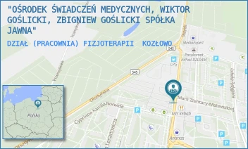 DZIAŁ (PRACOWNIA) FIZJOTERAPII - "OŚRODEK ŚWIADCZEŃ MEDYCZNYCH, WIKTOR GOŚLICKI, ZBIGNIEW GOŚLICKI SPÓŁKA JAWNA" - NIDZICKA 31,  KOZŁOWO