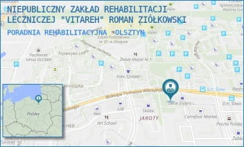 PORADNIA REHABILITACYJNA - NIEPUBLICZNY ZAKŁAD REHABILITACJI LECZNICZEJ "VITAREH" ROMAN ZIÓŁKOWSKI - BISKUPA TOMASZA WILCZYŃSKIEGO 25B,  OLSZTYN