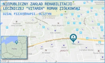 DZIAŁ FIZJOTERAPII - NIEPUBLICZNY ZAKŁAD REHABILITACJI LECZNICZEJ "VITAREH" ROMAN ZIÓŁKOWSKI - BISKUPA TOMASZA WILCZYŃSKIEGO 25B,  OLSZTYN