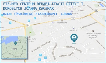 DZIAŁ (PRACOWNIA) FIZJOTERAPII - FIZ-MED CENTRUM REHABILITACJI DZIECI I DOROSŁYCH JOANNA KACZMAR - MIESZKA I 9,  LUBAWA