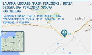 SALUMAR LEKARZE MAREK PERLIŃSKI BEATA DZIEWULSKA PERLIŃSKA SP.P. ODDZIAŁ II W SZĄBRUKU - SALUMAR LEKARZE MAREK PERLIŃSKI, BEATA DZIEWULSKA PERLIŃSKA SPÓŁKA PARTNERSKA - SAMULOWSKIEGO 1,  SZĄBRUK
