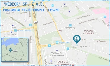 PRACOWNIA FIZJOTERAPII - "MEDEOR" SP. Z O.O. - JANA KIEPURY 10,  LESZNO