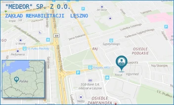 ZAKŁAD REHABILITACJI - "MEDEOR" SP. Z O.O. - JANA KIEPURY 10,  LESZNO