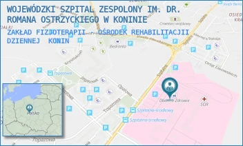 ZAKŁAD FIZJOTERAPII - OŚRODEK REHABILITACJII DZIENNEJ - WOJEWÓDZKI SZPITAL ZESPOLONY IM. DR. ROMANA OSTRZYCKIEGO W KONINIE - SZPITALNA 45,  KONIN