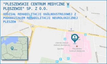ODDZIAŁ REHABILITACJI OGÓLNOUSTROJOWEJ Z PODODDZIAŁEM REHABILITACJI NEUROLOGICZNEJ - "PLESZEWSKIE CENTRUM MEDYCZNE W PLESZEWIE" SP. Z O.O. - POZNAŃSKA 125A,  PLESZEW