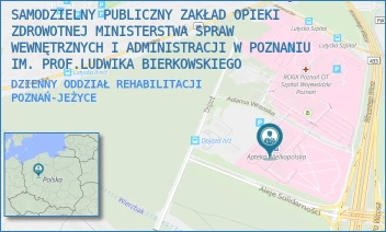 DZIENNY ODDZIAŁ REHABILITACJI - SAMODZIELNY PUBLICZNY ZAKŁAD OPIEKI ZDROWOTNEJ MINISTERSTWA SPRAW WEWNĘTRZNYCH I ADMINISTRACJI W POZNANIU IM. PROF.LUDWIKA BIERKOWSKIEGO - DOJAZD 34,  POZNAŃ-JEŻYCE
