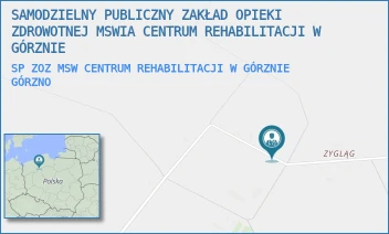 SP ZOZ MSW CENTRUM REHABILITACJI W GÓRZNIE - SAMODZIELNY PUBLICZNY ZAKŁAD OPIEKI ZDROWOTNEJ MSWIA CENTRUM REHABILITACJI W GÓRZNIE - 63,  GÓRZNO