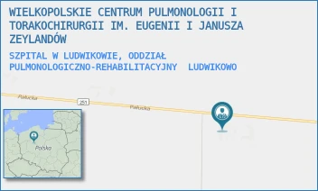 SZPITAL W LUDWIKOWIE, ODDZIAŁ PULMONOLOGICZNO-REHABILITACYJNY - WIELKOPOLSKIE CENTRUM PULMONOLOGII I TORAKOCHIRURGII IM. EUGENII I JANUSZA ZEYLANDÓW - LUDWIKOWO 1,  LUDWIKOWO