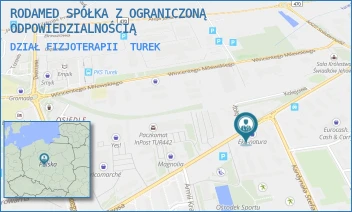 DZIAŁ FIZJOTERAPII - RODAMED SPÓŁKA Z OGRANICZONĄ ODPOWIEDZIALNOŚCIĄ - KOLSKA SZOSA 28,  TUREK