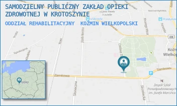 ODDZIAŁ REHABILITACYJNY - SAMODZIELNY PUBLICZNY ZAKŁAD OPIEKI ZDROWOTNEJ W KROTOSZYNIE - CZESŁAWA STĘSZEWSKIEGO 9 -10,  KOŹMIN WIELKOPOLSKI