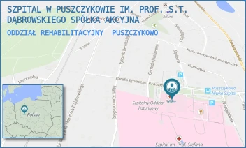 ODDZIAŁ REHABILITACYJNY - SZPITAL W PUSZCZYKOWIE IM. PROF. S.T. DĄBROWSKIEGO SPÓŁKA AKCYJNA - KRASZEWSKIEGO 11,  PUSZCZYKOWO