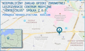 PORADNIA REHABILITACYJNA - NIEPUBLICZNY ZAKŁAD OPIEKI ZDROWOTNEJ LESZCZYŃSKIE CENTRUM MEDYCZNE "VENTRICULUS" SPÓŁKA Z O.O. - KSIĘDZA JÓZEFA SURZYŃSKIEGO 11B,  KOŚCIAN