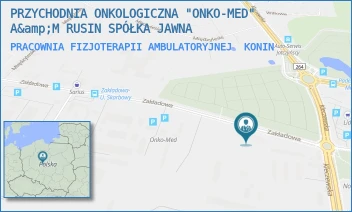 PRACOWNIA FIZJOTERAPII AMBULATORYJNEJ - PRZYCHODNIA ONKOLOGICZNA "ONKO-MED" A&amp;M RUSIN SPÓŁKA JAWNA - ZAKŁADOWA 5E,  KONIN