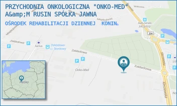 OŚRODEK REHABILITACJI DZIENNEJ - PRZYCHODNIA ONKOLOGICZNA "ONKO-MED" A&amp;M RUSIN SPÓŁKA JAWNA - ZAKŁADOWA 5E,  KONIN