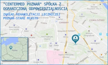ZAKŁAD REHABILITACJI LECZNICZEJ - "CENTERMED POZNAŃ" SPÓŁKA Z OGRANICZONĄ ODPOWIEDZIALNOŚCIĄ - MOSTOWA 23A/28,  POZNAŃ-STARE MIASTO