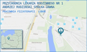 PRACOWNIA FIZJOTERAPII - PRZYCHODNIA LEKARZA RODZINNEGO NR 1 ANDRZEJ RUDZIŃSKI SPÓŁKA JAWNA - CHEMIKÓW 3,  LUBOŃ